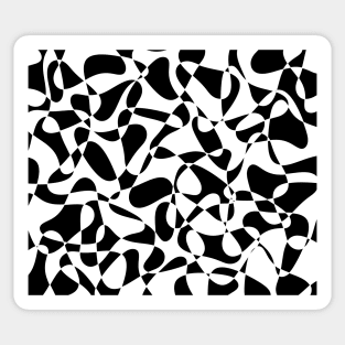 Abstract pattern -  black and white. Sticker